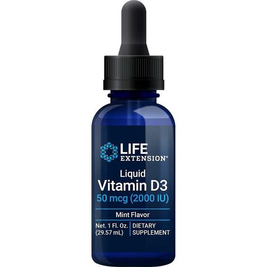 Life Extension Liquid Vitamin D3 50mcg Mint 29ml