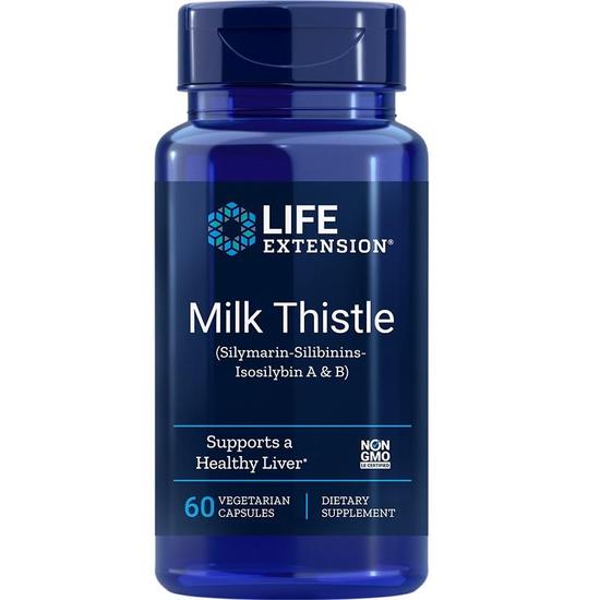 Life Extension Milk Thistle Silymarin-Silibinins-Isosilybin A & B Vegicaps 60 Vegicaps