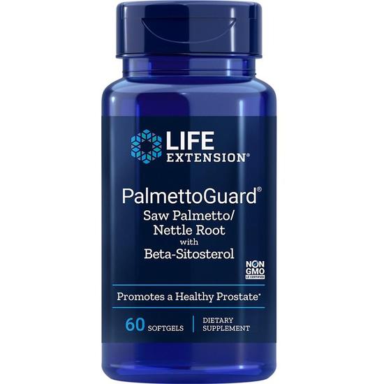 Life Extension PalmettoGuard Saw Palmetto/Nettle Root With Beta-Sitosterol Softgels 60 Softgels