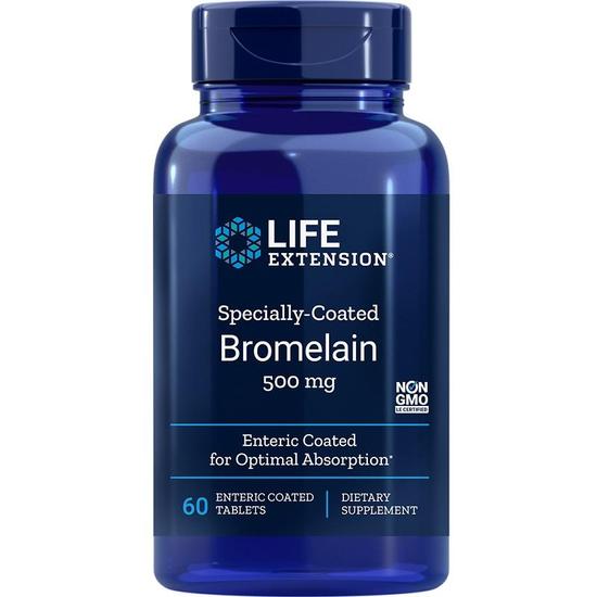 Life Extension Specially-Coated Bromelain 500mg Tablets 60 Tablets