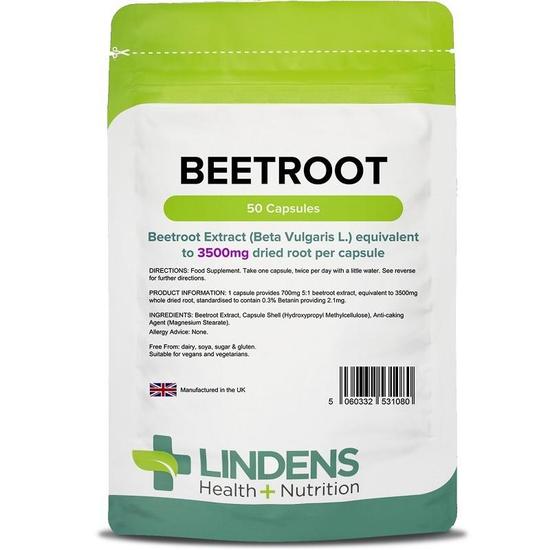 Lindens Beetroot 3500mg Capsules 50 Capsules