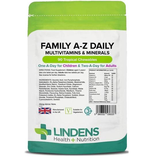 Lindens Family A-Z Daily Multivitamin Chewables 90 Chewables