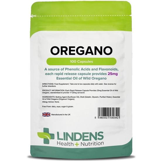 Lindens Oregano Oil 25mg Capsules 100 Capsules