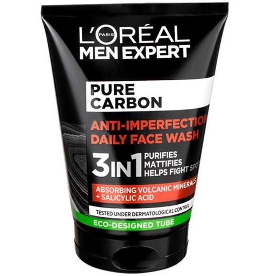 L'Oréal Paris Men Expert Men Expert Pure Carbon 3 In 1 Daily Face Wash 100ml