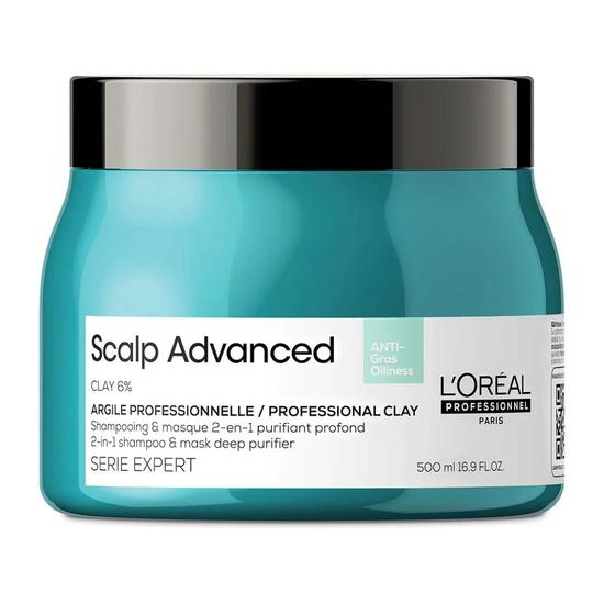 L'Oréal Professionnel Scalp Advanced Anti-Oiliness 2-In-1 Shampoo & Mask 500ml