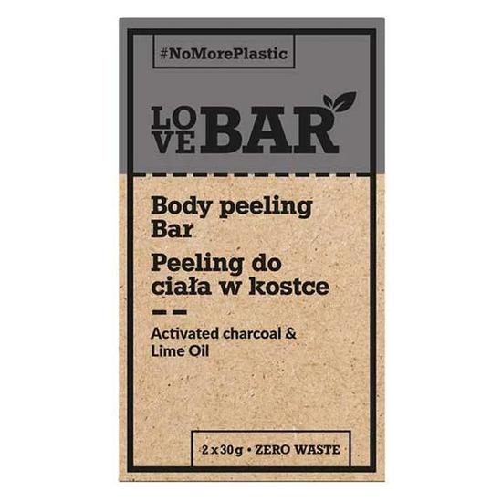 Love Bar Body Peeling Bar With Activated Charcoal & Lime Oil 2 x 30 g