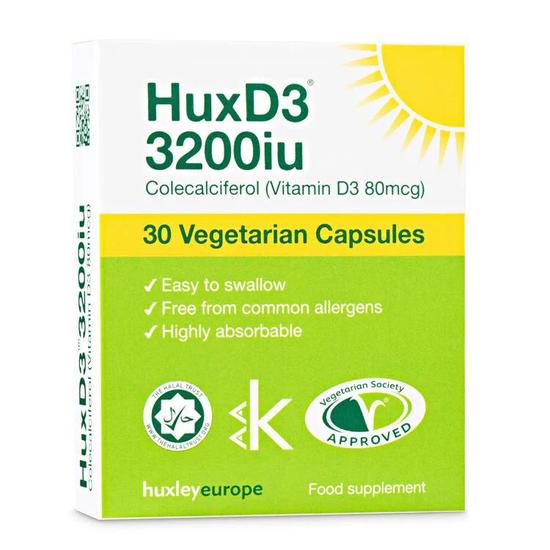 love puff vitamins Huxley Europe HuxD3 Vitamin D3 3200iu Capsules For Immune Healthy Bones, Teeth & Muscles 30 Capsules