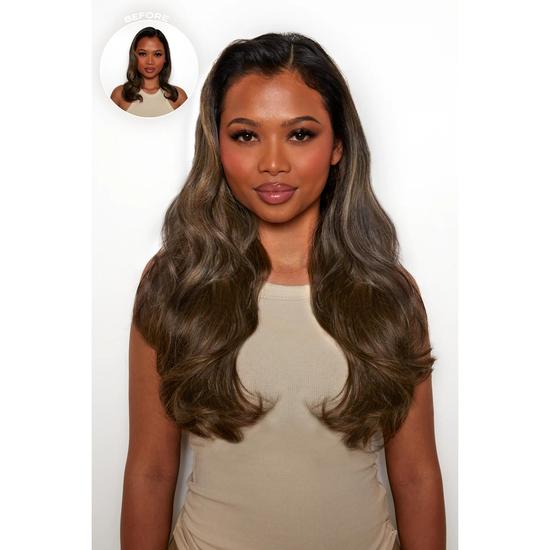 LullaBellz 18 1 Piece Hidden Halo Blow Dry Hair Extensions Auburn