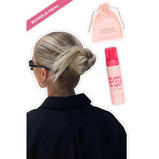 LullaBellz Feathered Bun Booster + Hair Care Bundle BLACKS | JET BLACK