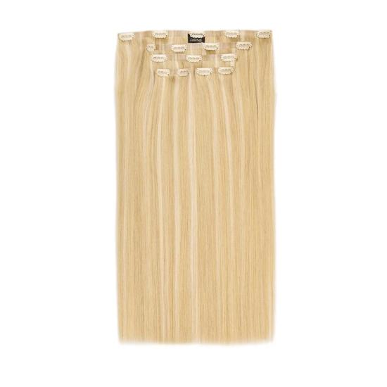 LullaBellz Luxury Gold 18" 150g 5 Piece Human Hair Extensions Bleach Blonde