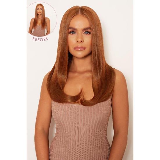 LullaBellz Super Thick 16" 5 Piece Curve Clip In Hair Extensions Auburn Reds