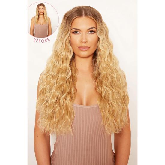 LullaBellz Super Thick 22" 5 Piece Crimped Wavy Clip In Hair Extensions Auburn Reds