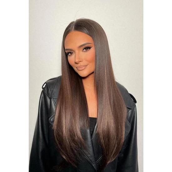 LullaBellz Super Thick 22" 5 Piece Straight Clip In Hair Extensions Honey Blonde
