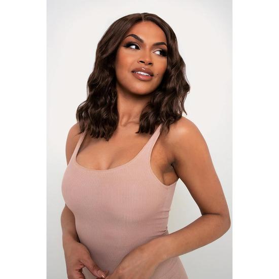 LullaBellz The Alexa Tousled Chestnut Brown Lob Lace Front Wig