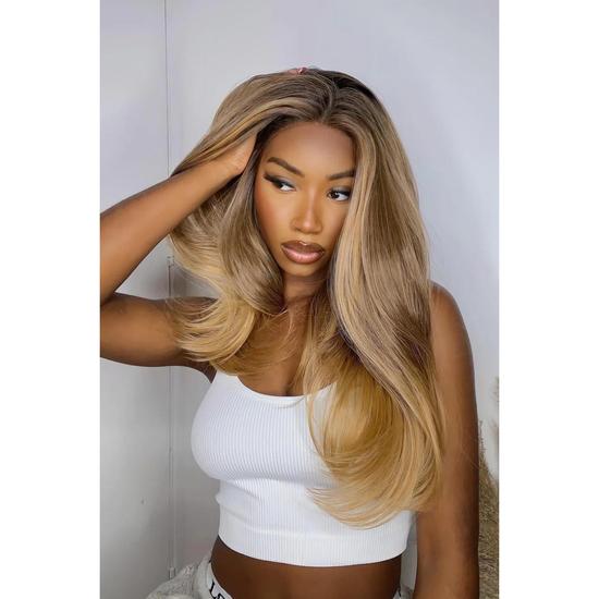 LullaBellz The Mya Balayage Bronde Midi Curve Lace Front Wig