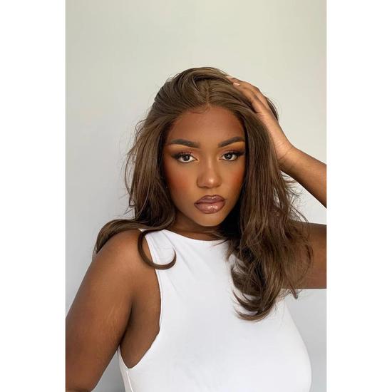 LullaBellz The Renee Chestnut Brown Curved Lob Lace Front Wig