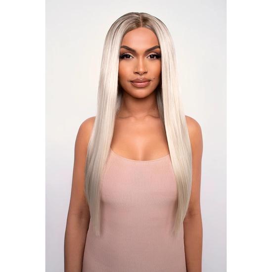 LullaBellz The Serena Light Ash Blonde Sleek & Straight Lace Front Wig