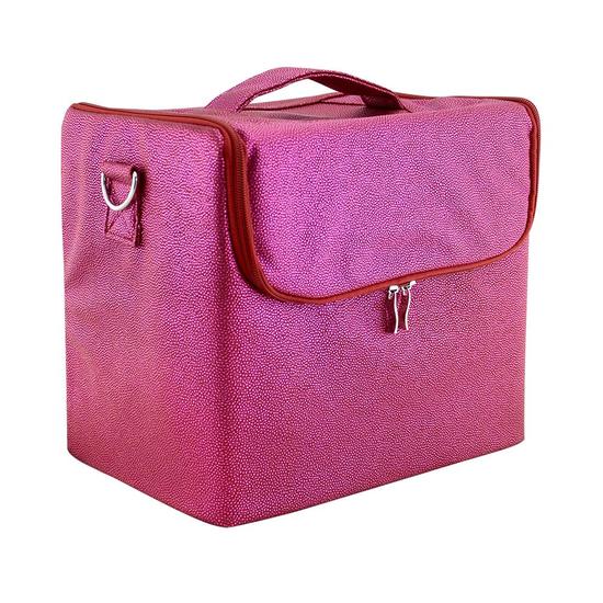 Macintyres Red Spot Beauty & Hairdressing Case Metallic Pink