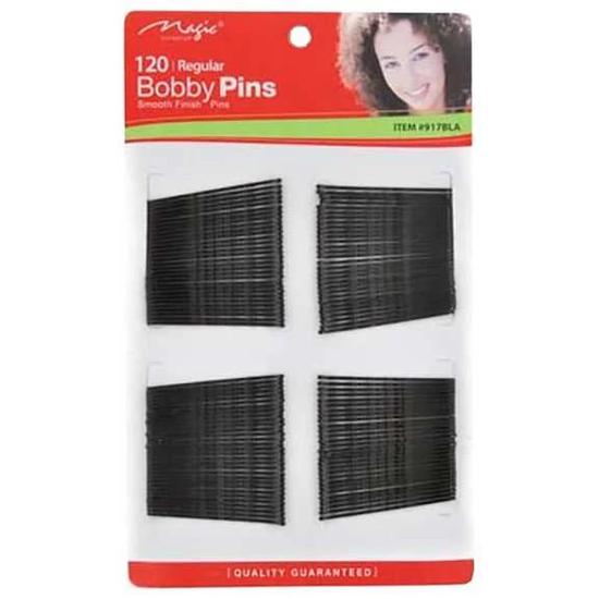 Magic Collection 120 Regular Bobby Pins 917BLA 120 Regular