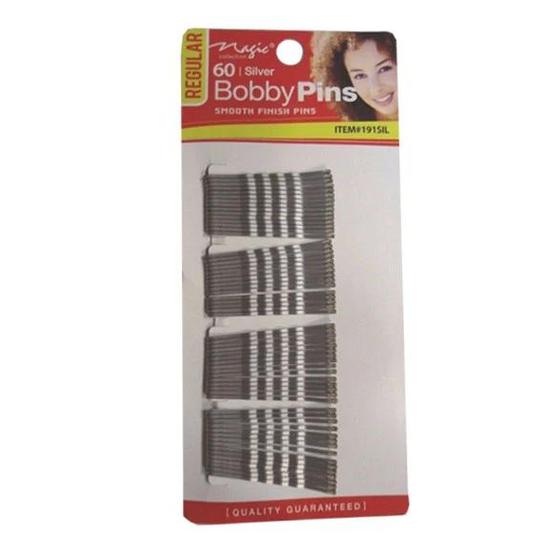 Magic Collection 60 Regular Bobby Pins 191SIL 60 Regular Pins