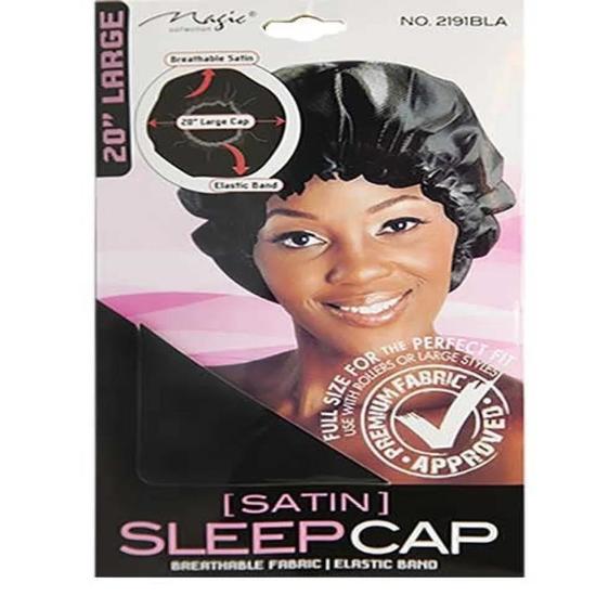 Magic Collection Breathable Satin Sleep Cap 2191BLA L