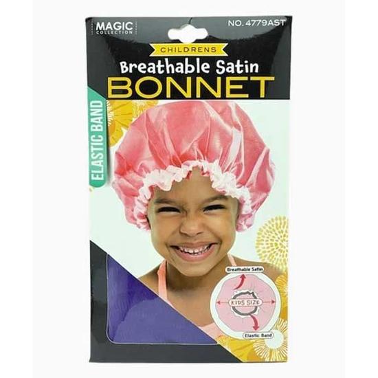 Magic Collection Childrens Breathable Satin Bonnet 4779AST Assorted