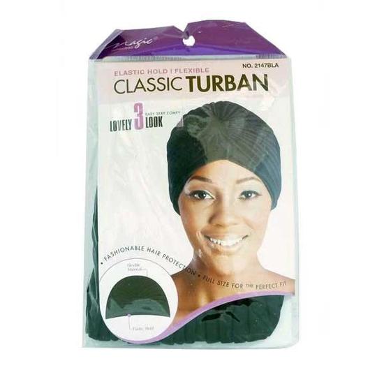 Magic Collection Classic Turban Black Black 2147