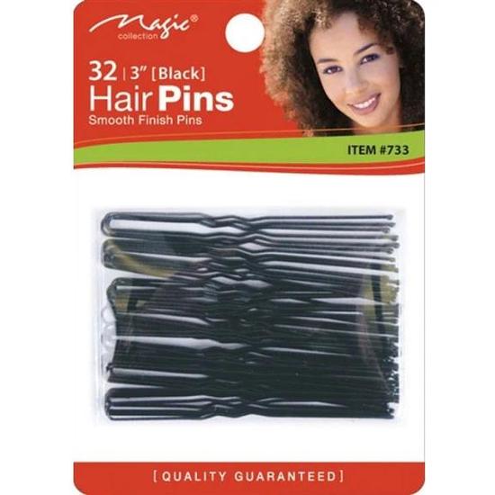 Magic Collection Hair Pins 733 32 Pcs / Black