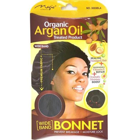 Magic Collection Organic Argan Oil Bonnet Black 3003BLA Black