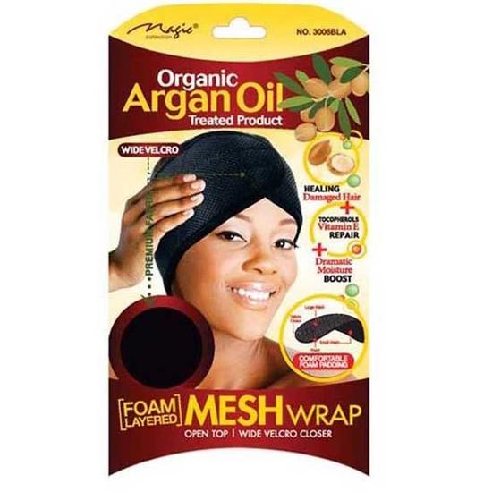 Magic Collection Organic Argan Oil Mesh Wrap 3006BLA Black