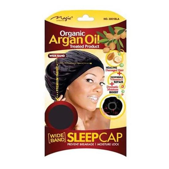 Magic Collection Organic Argan Oil Sleep Cap 3001 Wide Band / Black