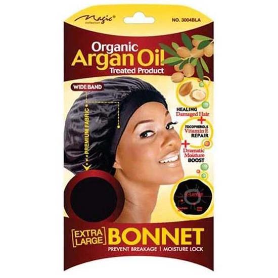 Magic Collection Organic Argan Oil Treated Product Bonnet 3004 Extra Large / Black