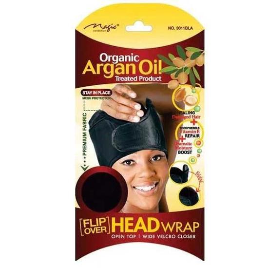 Magic Collection Organic Argan Oil Treated Product Head Wrap Black3011