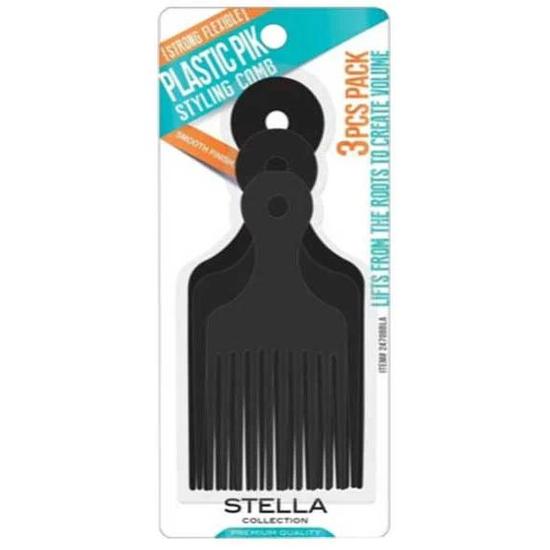 Magic Collection Plastic Pik Comb 2470 3 pcs / Black