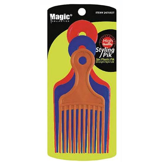 Magic Collection Plastic Styling Pik Comb 2470AST 3 pcs