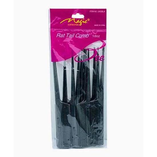 Magic Collection Rat Tail Comb 2405BLA 1 Dozen / Black