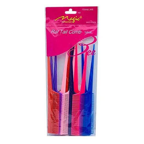 Magic Collection Rat Tail Styling Comb 2405 1 Dozen / Assorted