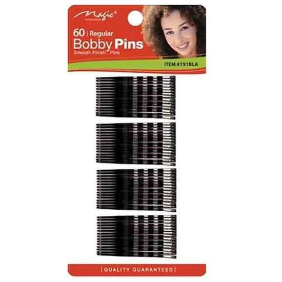 Magic Collection Regular Bobby Pins 191BLA 60 Regular Pins