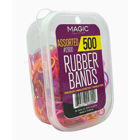 Magic Collection Rubber Bands For Pony Tail & Braids AST 500 Pcs (2800)