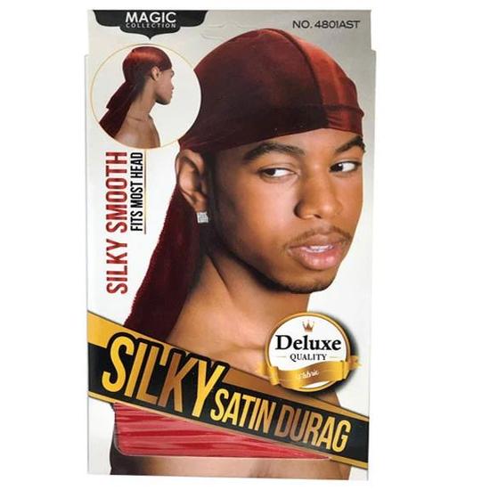 Magic Collection Silky Satin Durag 4801AST Red