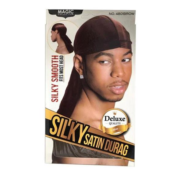 Magic Collection Silky Satin Durag 4801BROW Brown