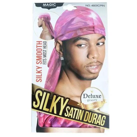 Magic Collection Silky Satin Durag Camo Pink 4801CPIN Camo Pink