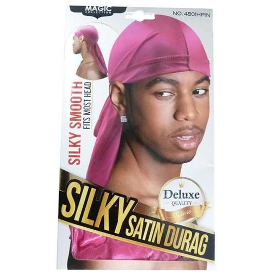 Magic Collection Silky Satin Durag Hot Pink 4801HPIN Hot Pink