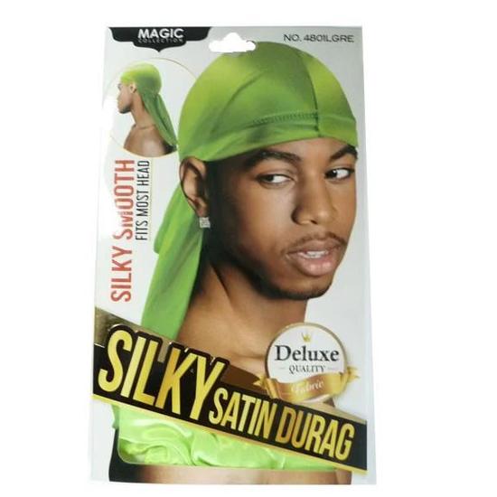 Magic Collection Silky Satin Durag Lime Green 4801LGRE Lime Green