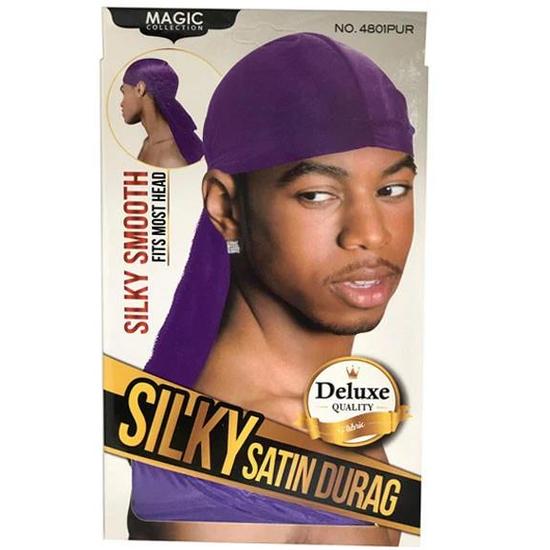 Magic Collection Silky Satin Durag Purple 4801PUR Purple