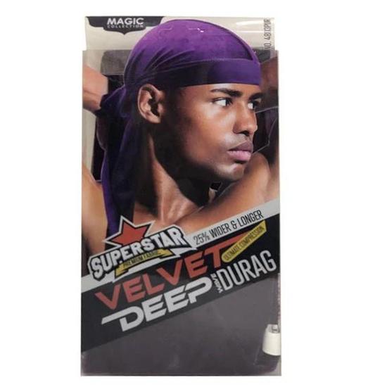 Magic Collection Superstar Velvet Deep Wave Durag Purple 4803pur