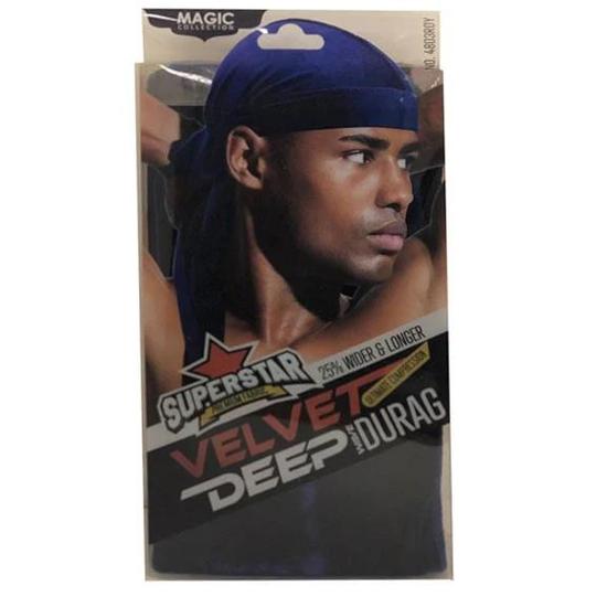 Magic Collection Superstar Velvet Deep Wave Durag Royal Blue 4803ROY