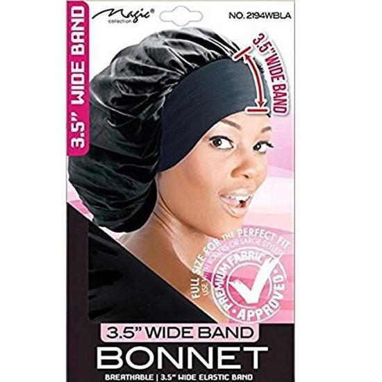 Magic Collection Wide 3.5 Band Bonnet Black 2194WBLA X Large / Black