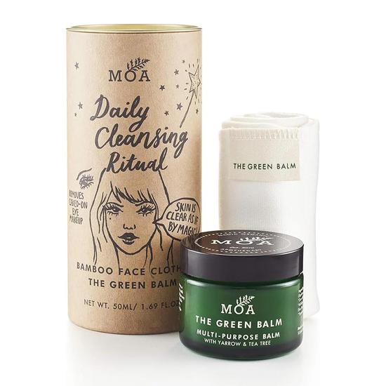 Magic Organic Apothecary Bamboo Face Cloth & The Green Balm 50ml