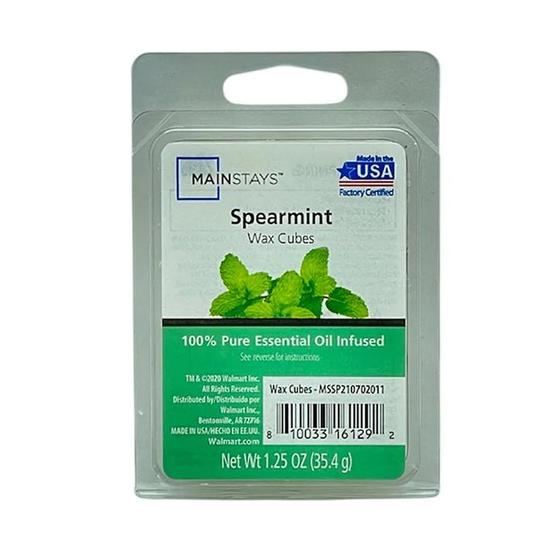 Mainstays Essential Oil Infused Wax Melt Cubes Spearmint 35.4g